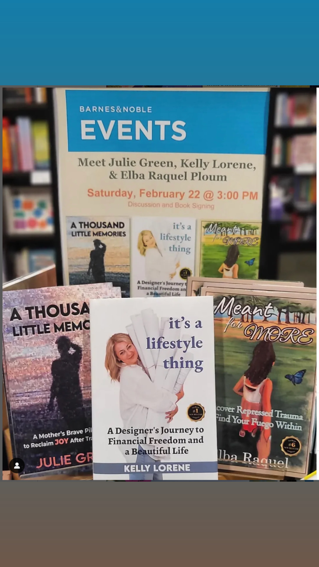 HPH authors' books showcased at a Barnes & Noble book signing